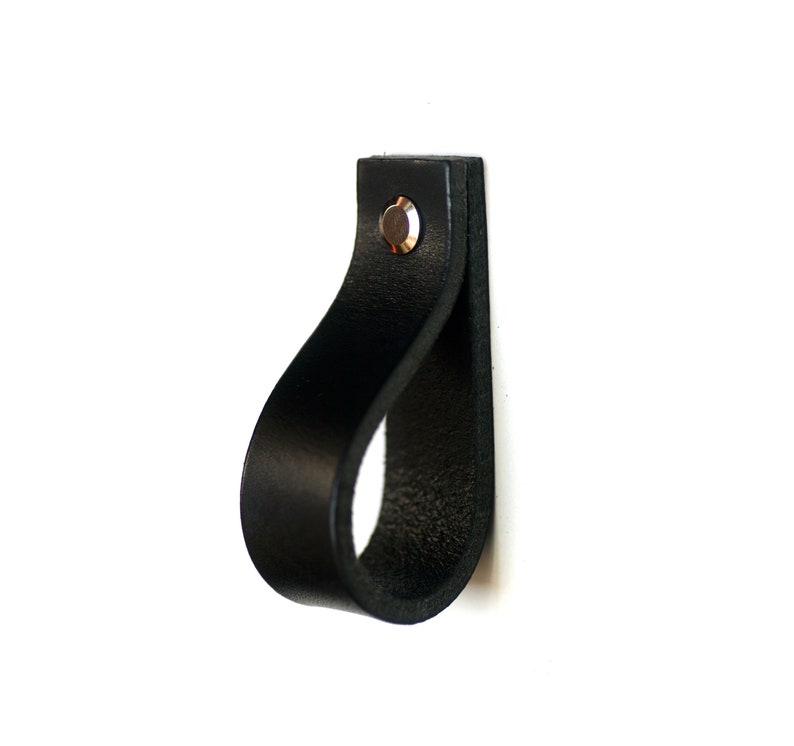 Leather furniture handles, leather pulls, knob image 1