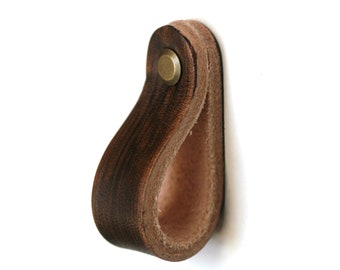 Leather furniture handles, leather pulls, knob