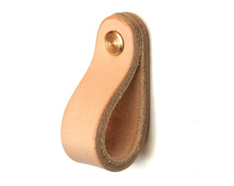 Leather cabinet handles, leather drawer pulls, knob