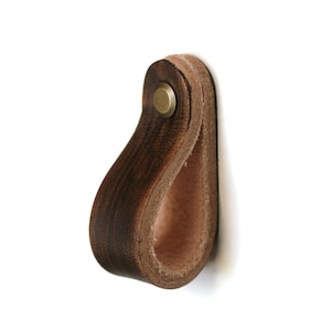 Leather furniture handles, leather drawer pulls, knobs, leather cabinet handle, pull, colors, hardware image 5