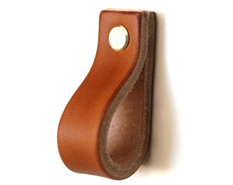 Leather furniture handles, leather drawer pulls, cabinet knob