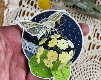 Pegatina ecológica - Polilla de la verbena de arena, pegatina de polilla