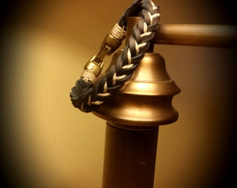 Men's Hand Braided Black Leather Bracelet. Island Zing, Free Shipping.