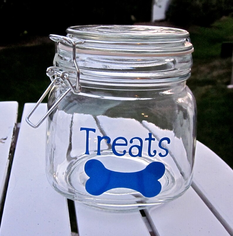 Airtight Dog Bone Jar Keeps Treats Fresh Perfect for Dog Etsy