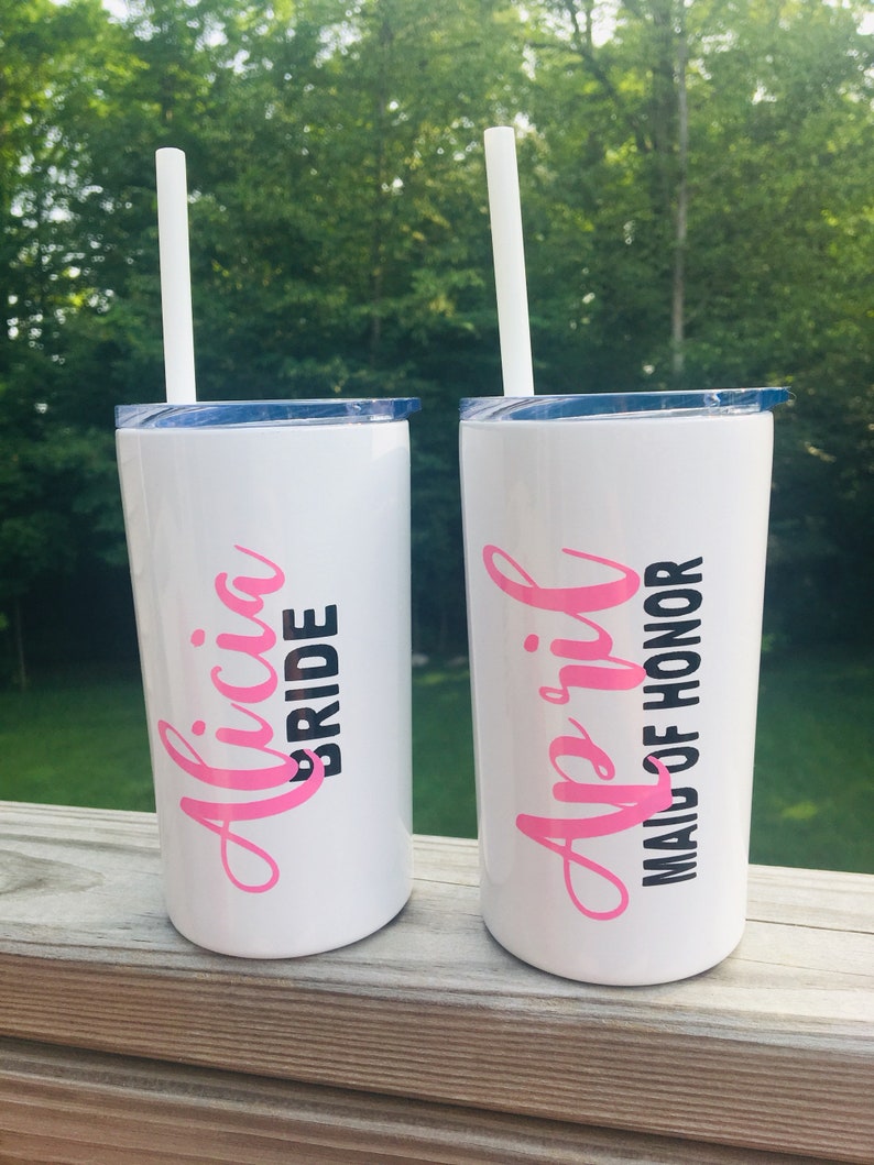 Personalized Tumbler Bridal Party Tumblers Bridesmaid Gift Etsy