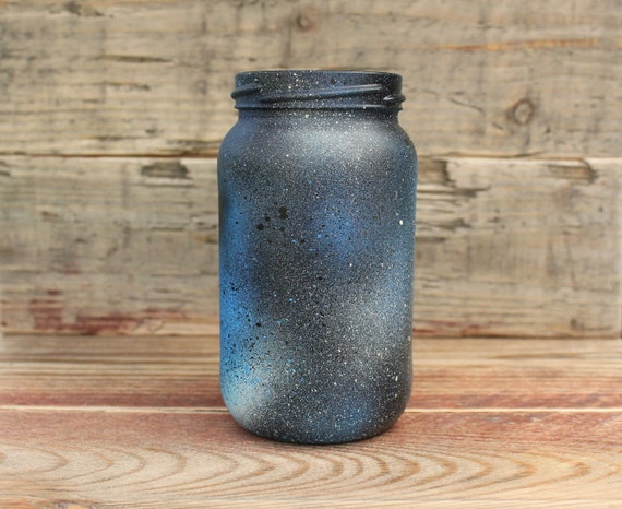 Medium Galaxy Spray Paint Pencil Holder Blue Spray Paint Etsy