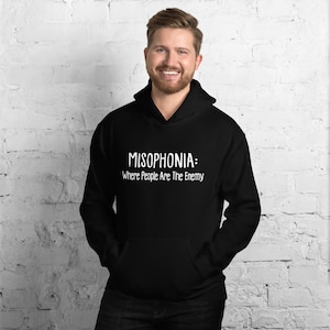 Misophonia Custom Unisex Hoodie - Silence is Golden. Crunching is Not. Wrap yourself in comfort with our Misophonia Awareness Hoodie.
