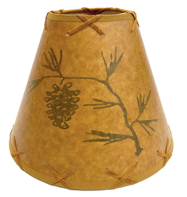 BillsBottleLamps Pine Cone Scene Lamp Shade