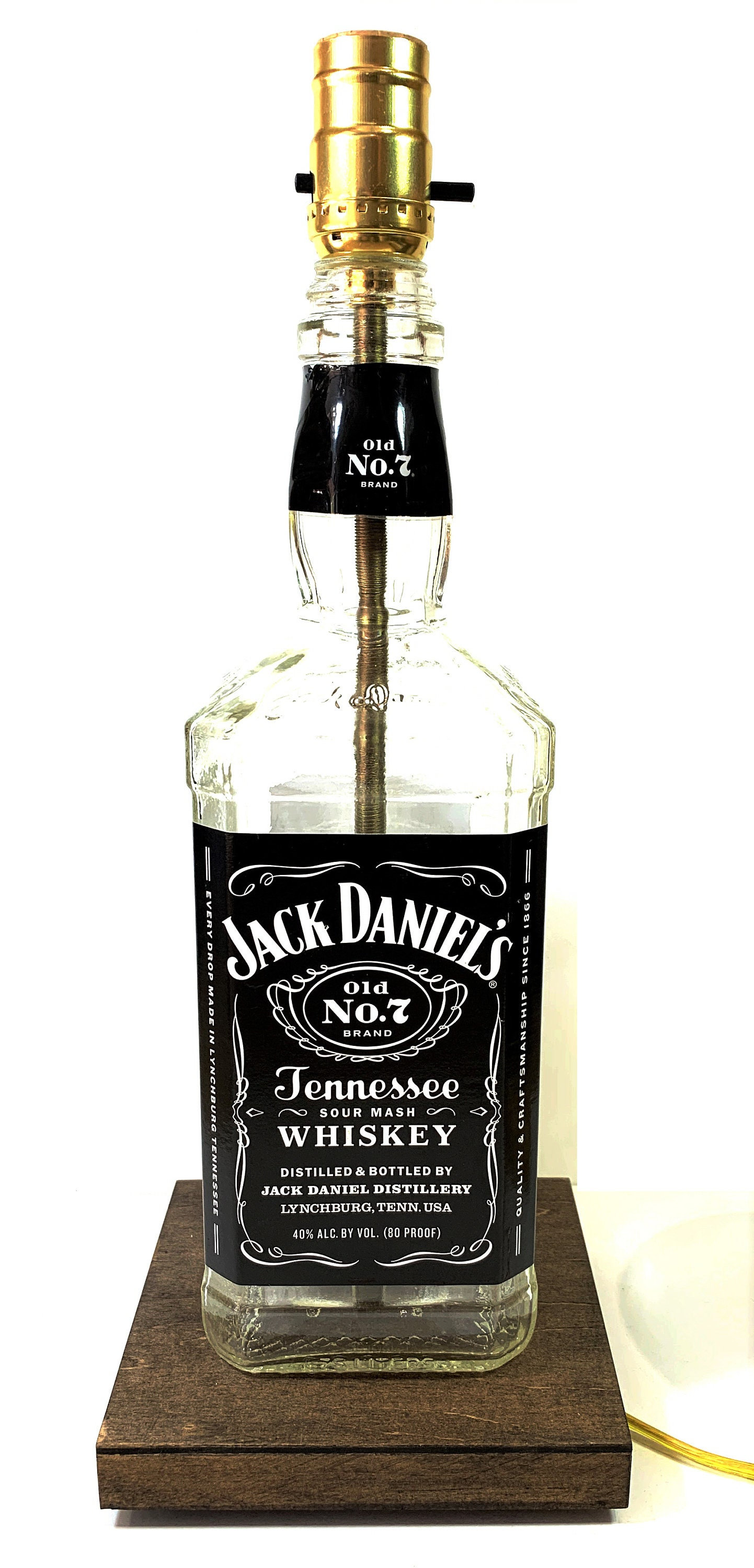 Jack Daniels Whiskey Large 1.75L Liquor Bottle TABLE LAMP With