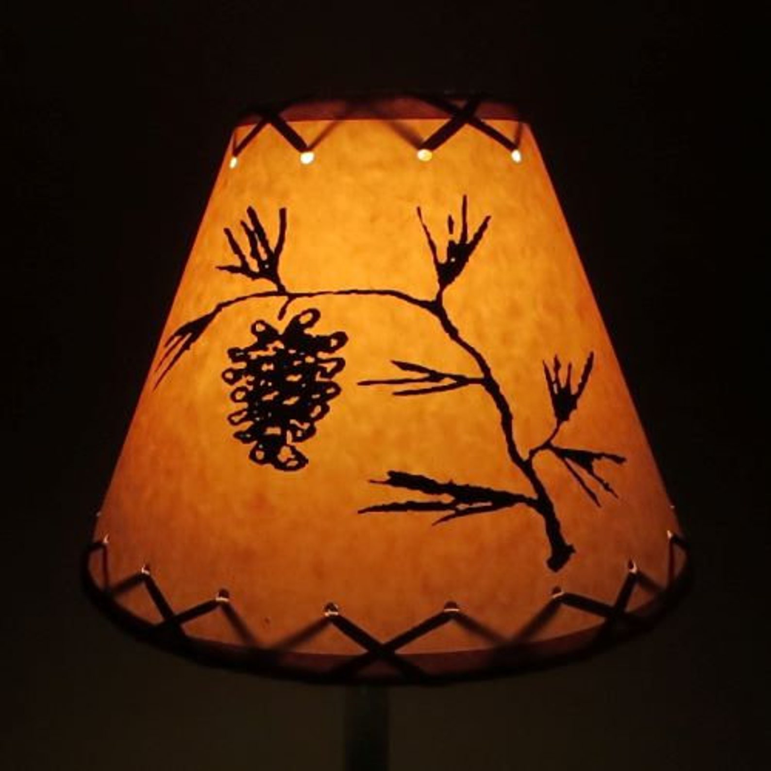 Pine Cone LAMP SHADE Rustic Cottage Table Light Lamp Shade Etsy