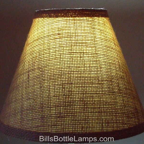 Rustic Kraft Paper Lamp Shade With Bulb Clip - Faux Oil Table Light Cottage & Cabin Decor