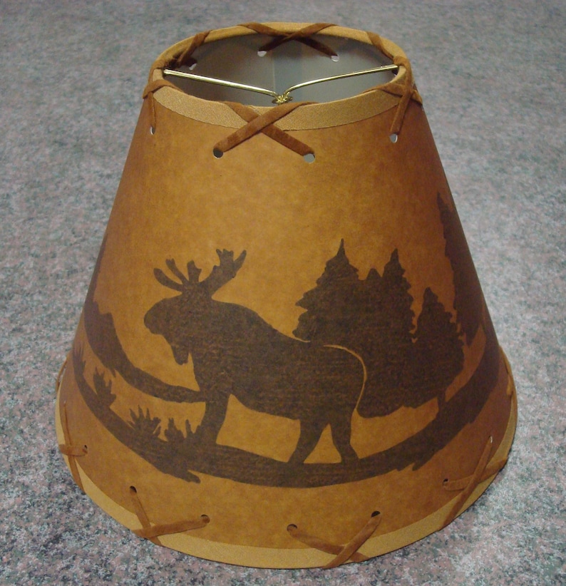 BillsBottleLamps Moose Nature Scene Lamp Shade - Thumbnail 3