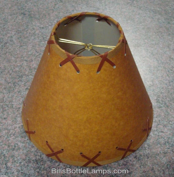 Rustic /"Bulb Clip/" Style BURLAP LAMP SHADE Table Desk Light Cottage Cabin Decor