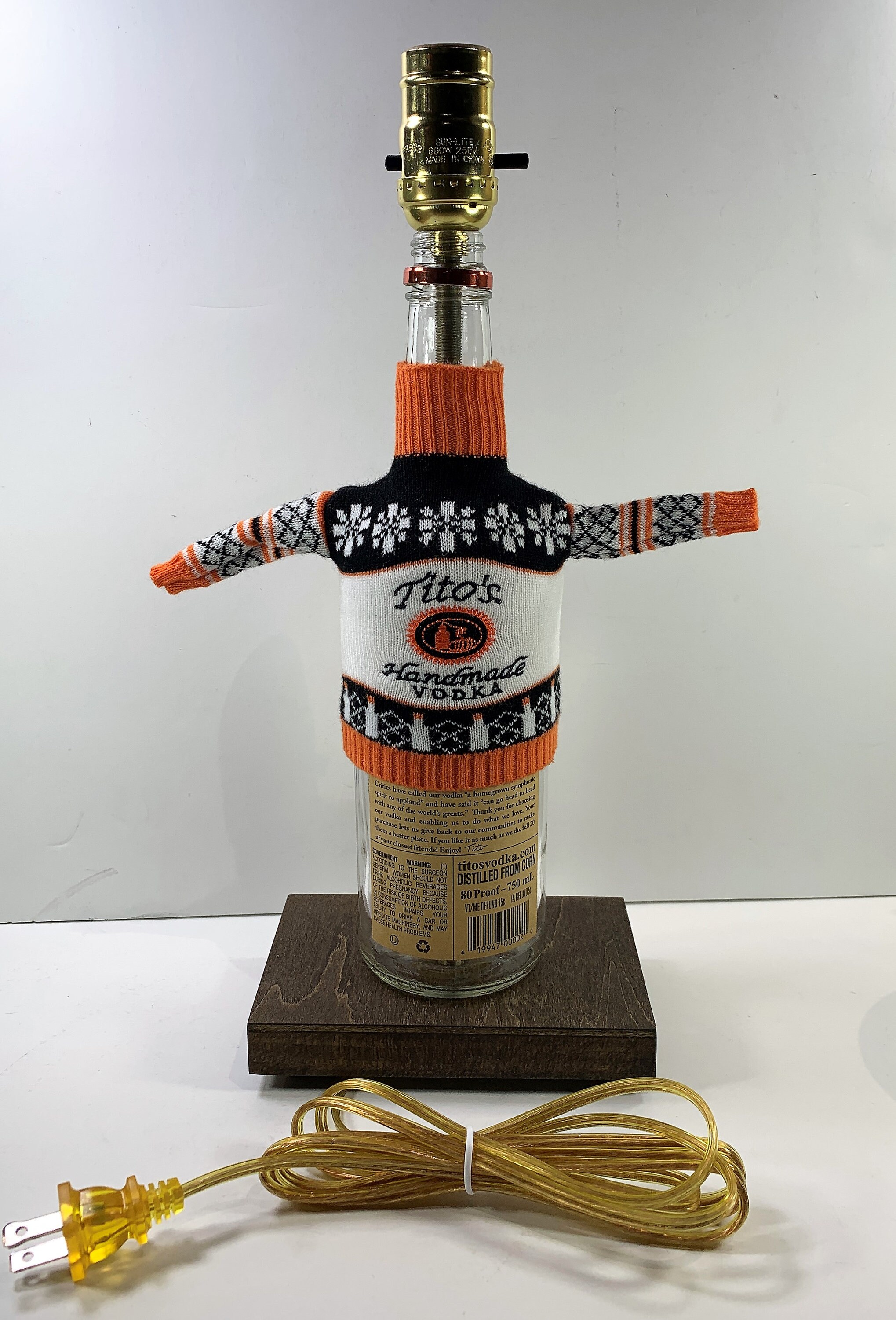 Tito's Vodka Bottle Sweater – Black Knit Bottle Cover For 750ml Bottles