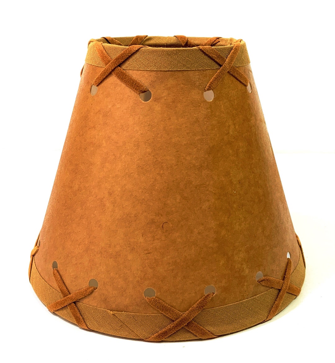 Laced Candelabra Clipon Bulb Style Mini LAMP SHADE 6 Inch Cone Rustic