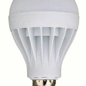 May include: A white LED light bulb with a standard screw-in base.