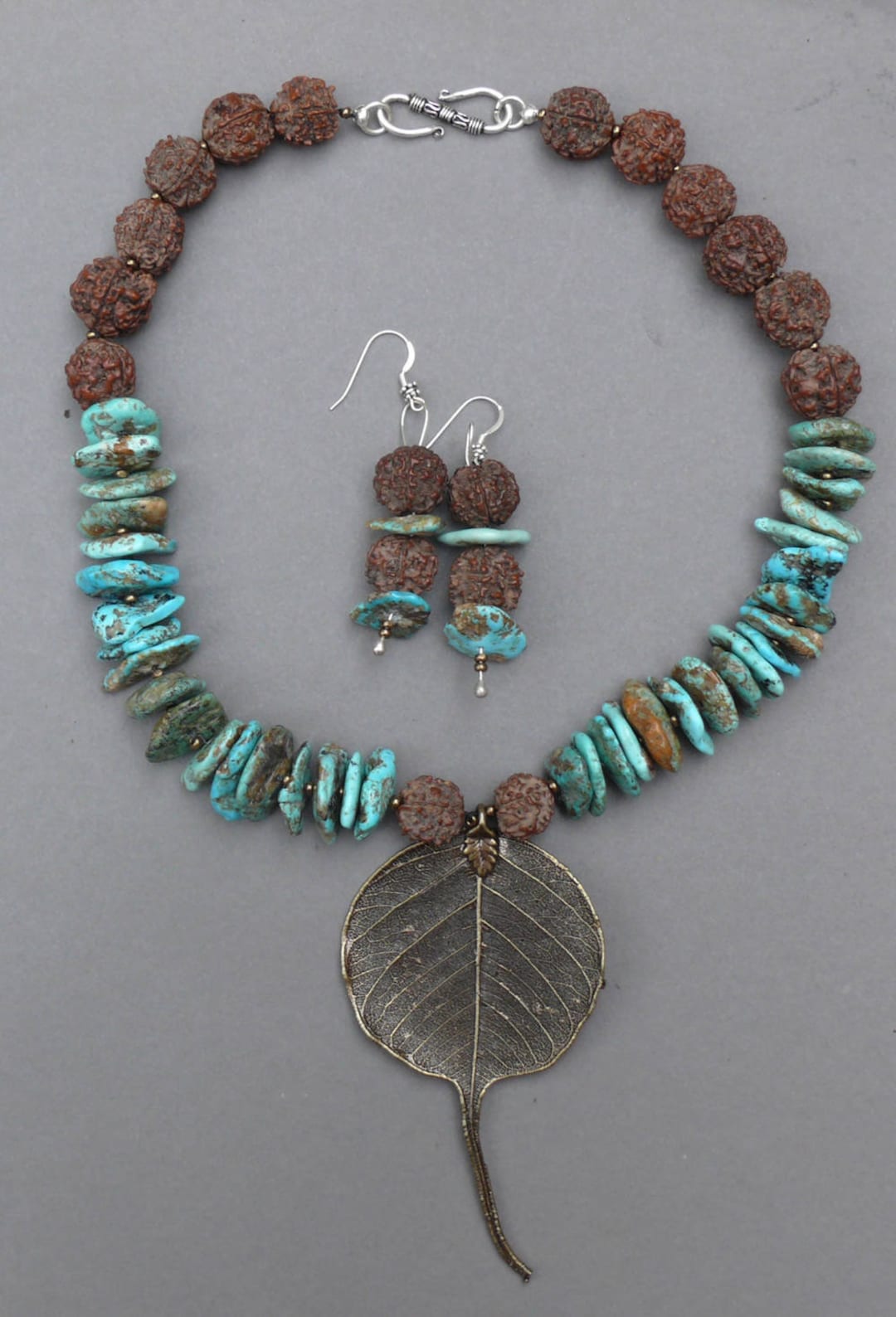 Colgante de turquesa de Arizona y plata de ley, turquesa natural, EE. UU., mina Kingman - España