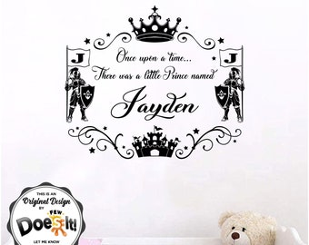 Custom Text, Kids Room Vinyl Decal, Little Prince Nursery, Wall Sticker, Art Décor 047