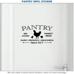 Pantry Door Sign Kitchen Can Food Art Vinyl Home Decor Wall Sticker Decal 188