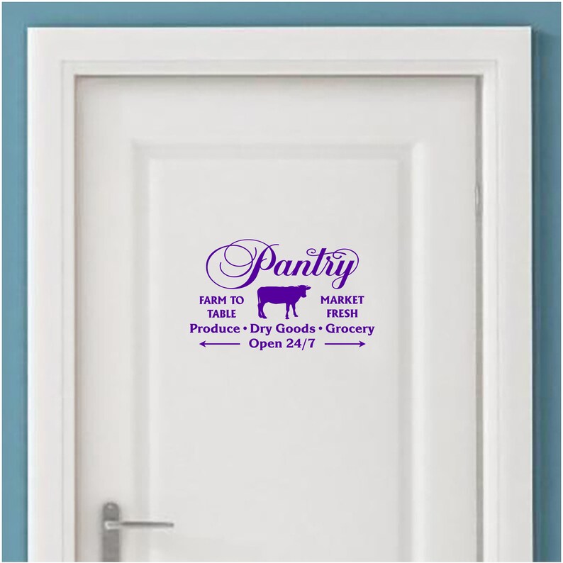Pantry Door Sign Kitchen Can Food Art Vinyl Home Decor Wall - Etsy