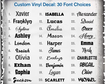 Personalized Custom Name Vinyl Sticker | Decal for Tumbler and Water Bottle D211