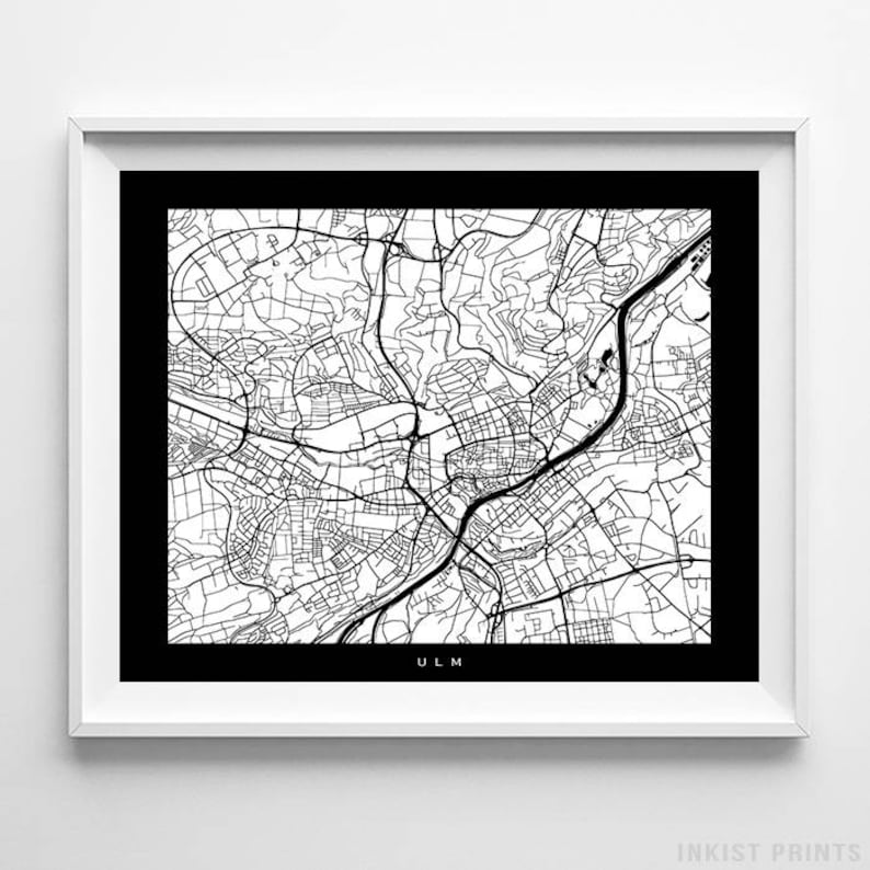 Ulm Map Germany Print Ulm Poster Germany Art Art Prints | Etsy