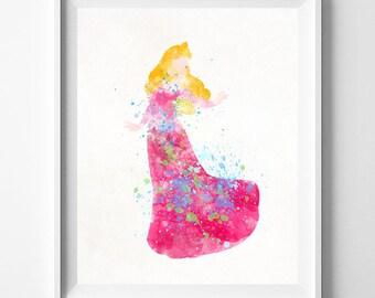Princess Aurora, Sleeping Beauty, Sleeping Beauty Art, Disney Princess, Aurora Art, Disney Art, Watercolor Painting, Type 1, Valentines Day
