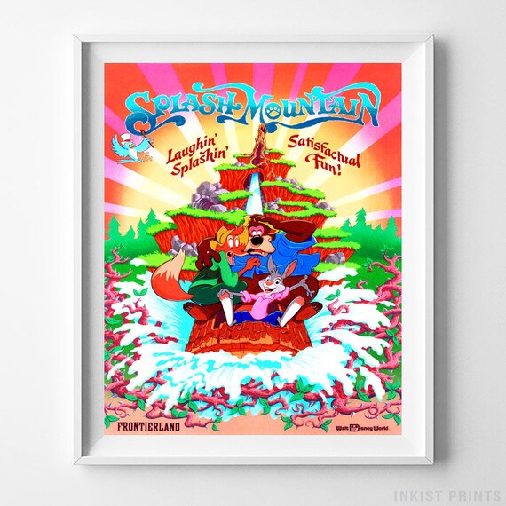 Vintage Disneyland World Splash Mountain Print
