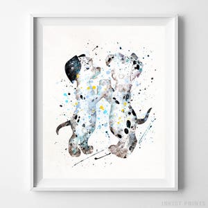 101 Dalmatians Print, Watercolor Print, Disney Poster, Large Wall Art, Baby Room Poster, Nursery Art, Kids Room Wall, Christmas Gift