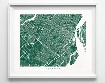 Montreal Map, Canada Print, Montreal Poster, Canadian Art, Giclee Art Poster, Kids Room Decor, Office Wall Decor, Christmas Gift