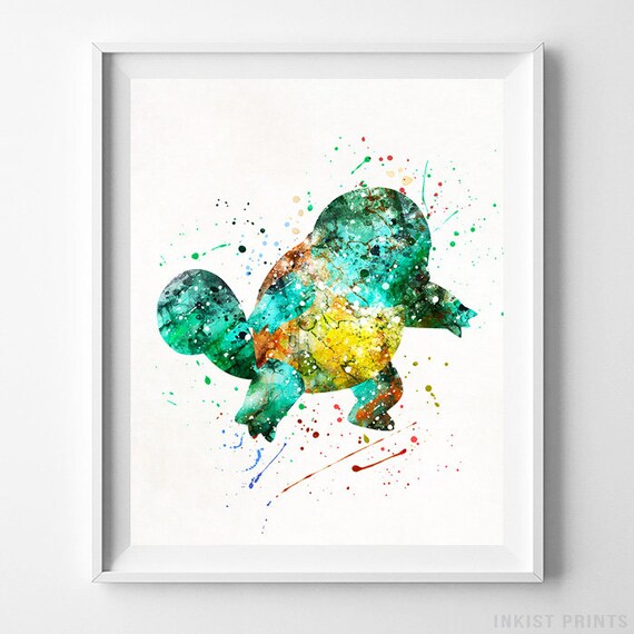 Pokemon Art Squirtle Print Pokemon Poster Squirtle Art Etsy