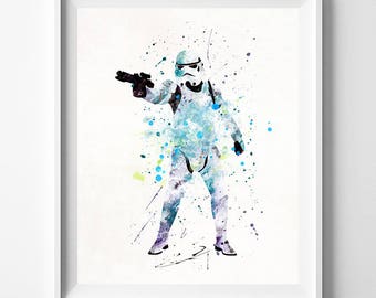 Stormtrooper Art, Stormtrooper Print, Star Wars Print, Stormtrooper Poster, Imperial Stormtrooper, Stormtrooper Art, Artwork, Dorm Art