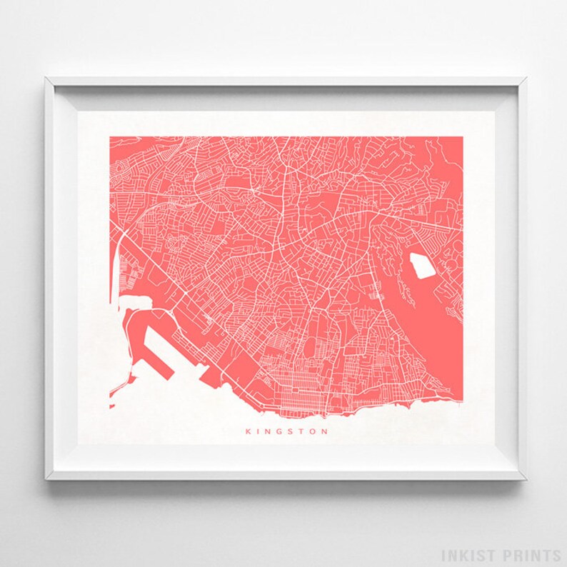 Kingston Print Jamaica Print Kingston Poster Jamaica Etsy