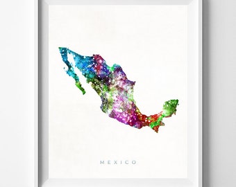 Mexico Map Print, Mexico City Print, Mexico Poster, Mexico City Map, Bed Room Decor, Giclee Art, Home Decor, Map Print, Christmas Gift