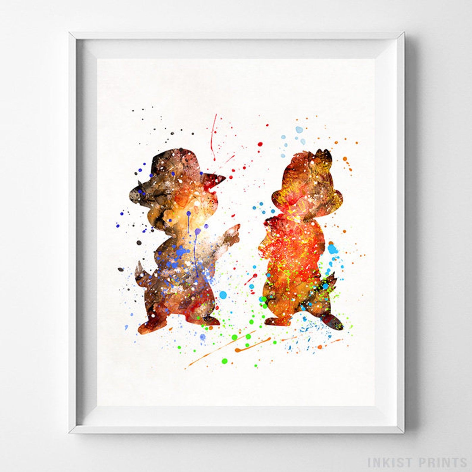 Chip and Dale Chip and Dale Print Chip and Dale Art | Etsy