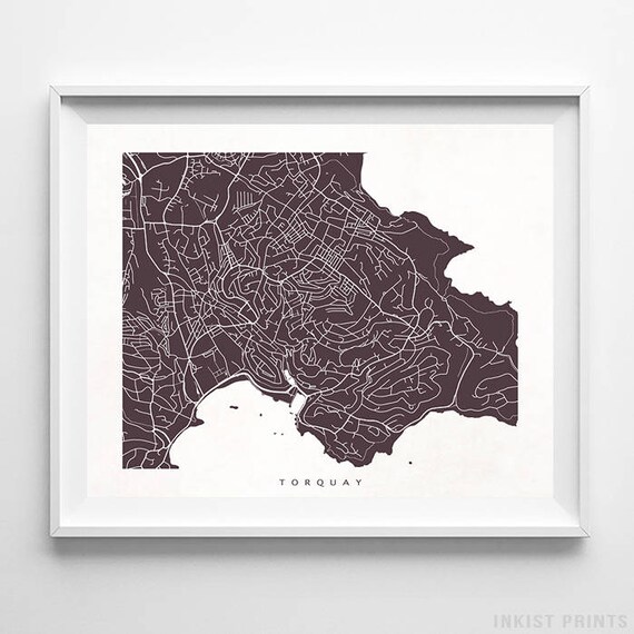 Wall Décor Torquay Map INSTANT DOWNLOAD Torquay United Kingdom City Map