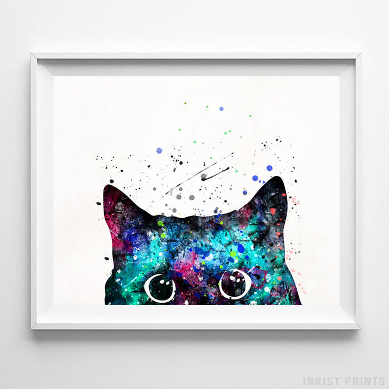 Cat Art Cat Print Cat Poster Kitten Print Kitten Poster Etsy