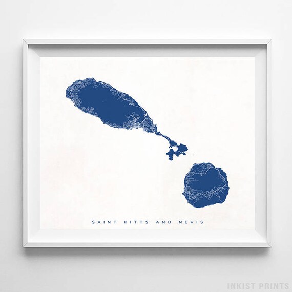Saint Kitts and Nevis Print Saint Kitts Print Nevis Poster Etsy