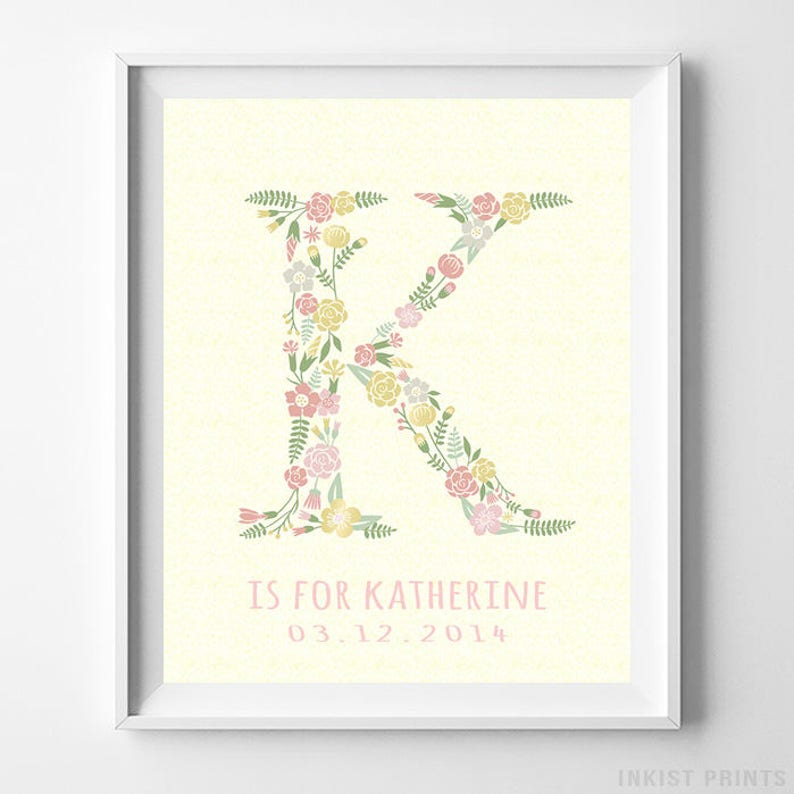 Nursery Decor, Bedroom Decor, For Baby Room, Children Room Art, Children Room Prints, Kayla, Kimberly, Katherine, Christmas Gift image 1