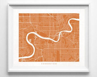 Edmonton Map, Canada Print, Canada Poster, Edmonton Art, Online Art Prints, Nursery Posters, Sale, Artwork At Home, Christmas Gift