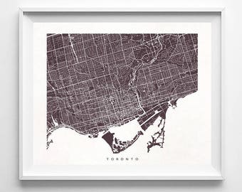 Toronto Map, Canada, Print, Toronto Poster, Canada Art, Arty Print, Holiday Gift, Playroom Art, Decor Idea, Home Town, Christmas Gift