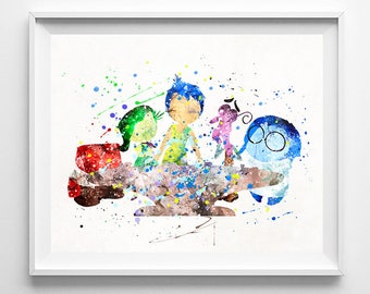 Inside Out Print, Inside Out Poster, Inside Out Art, Disney Inside Out, Pixar Inside Out, Best Friend Gift, Type 1, Valentines Day