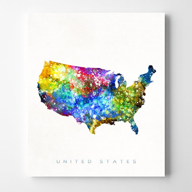 United States Poster United States Map Print US Print US - Etsy