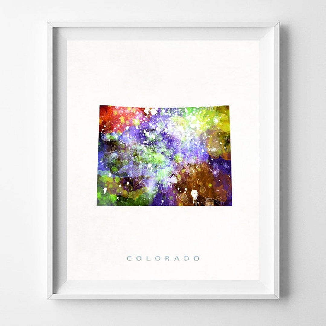 Colorado Map, Denver Print, Colorado Poster, Denver Map, Living Room ...