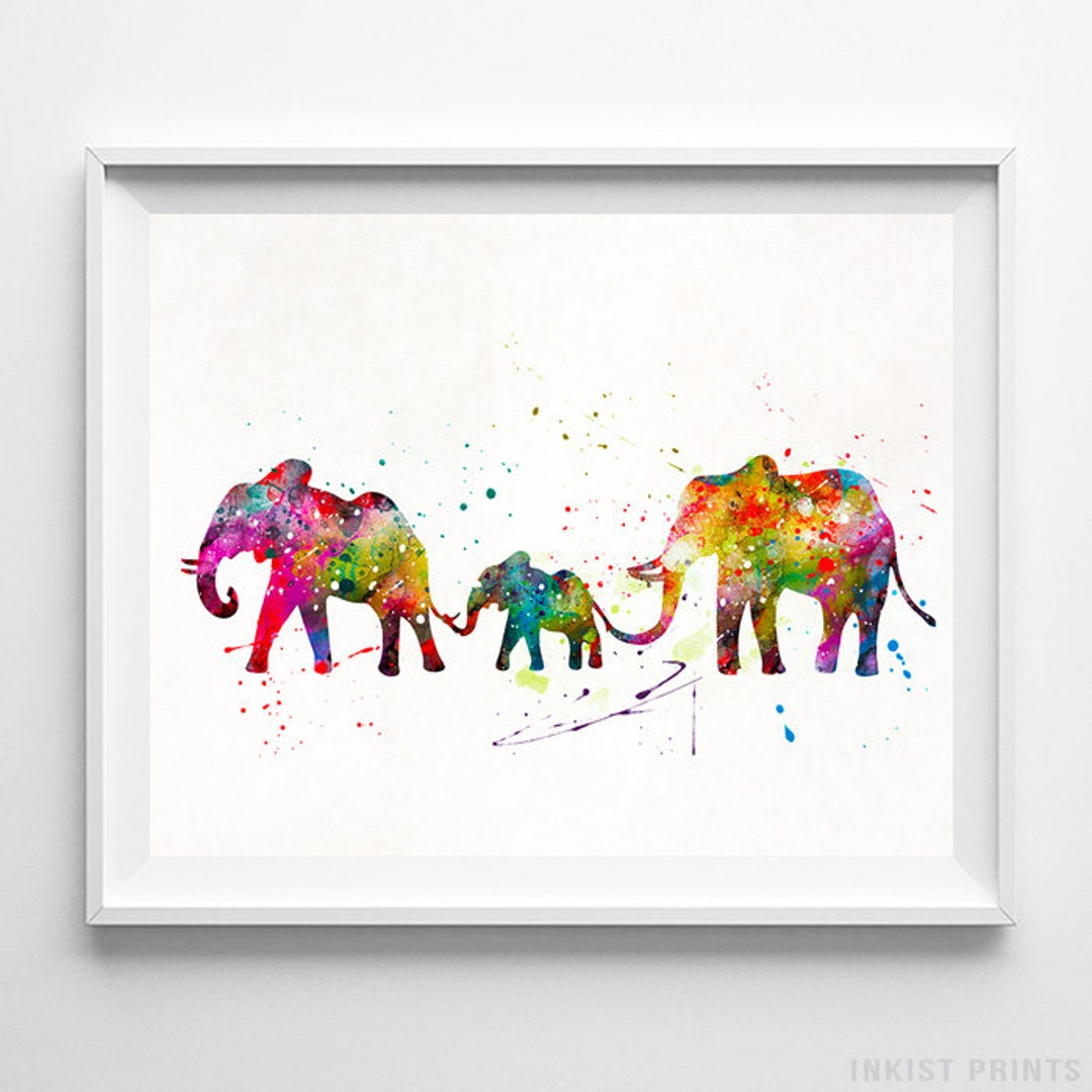 Elephants Poster Animal Art Elephants Art Watercolor Art - Etsy Elephants Poster Animal Art Elephants Art Watercolor Art - Etsy