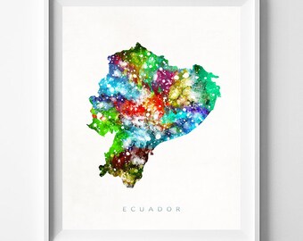 Ecuador Map, Spain Print, Ecuador Poster, Quito Map, Living Room Decor, State Art, Map Print, Travel Poster, Christmas Gift