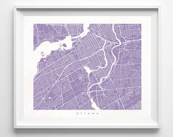 Ottawa Map, Canada Print, Ottawa Poster, Canadian Art, Office Wall Art, Valentines Decorations, Bathroom Wall Art, Home Goods, Valentines