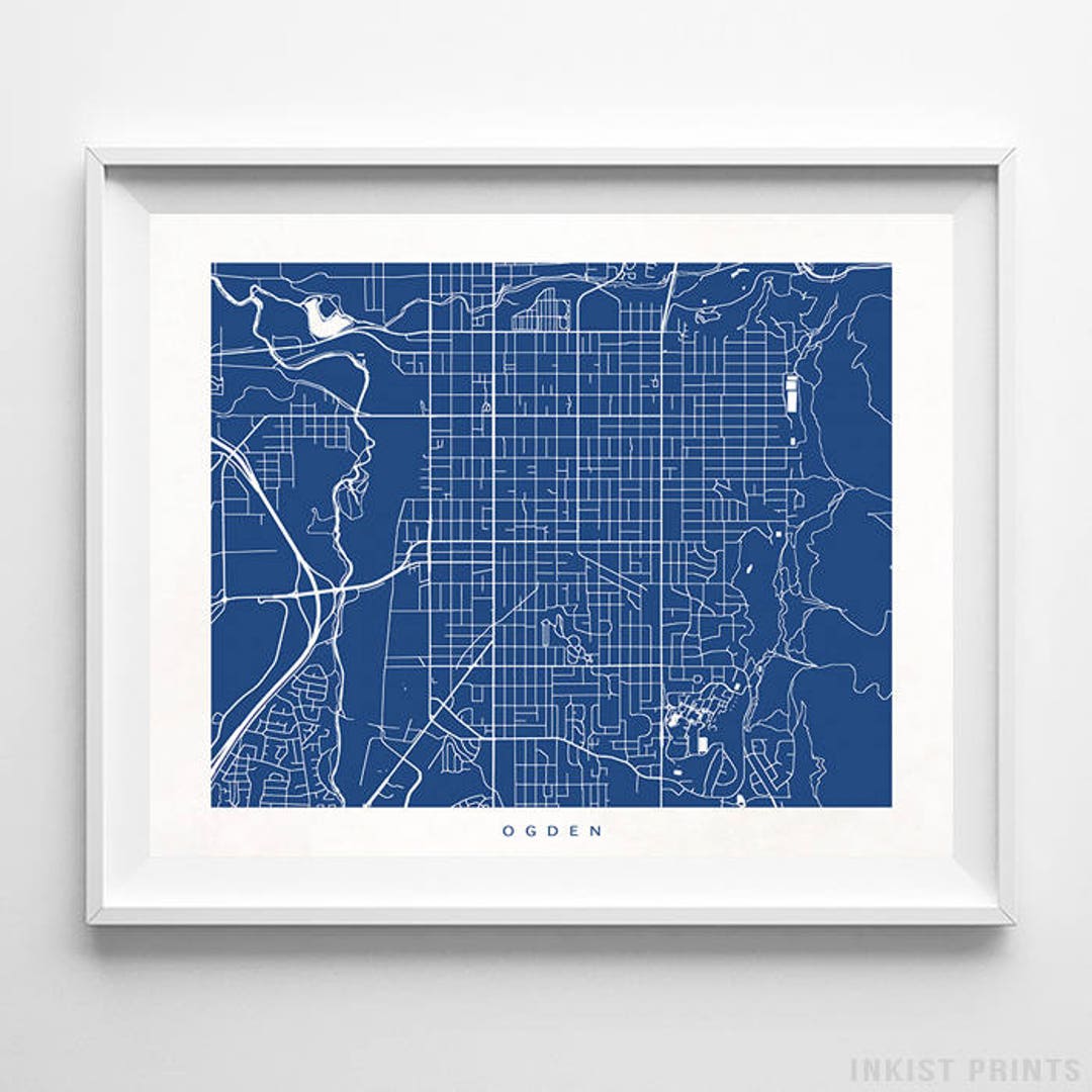 Ogden Map Utah Print Ogden Poster Utah Poster Ogden Print - Etsy