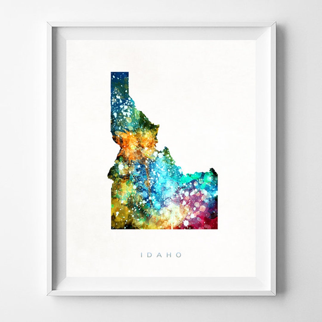 Idaho Map Print Boise Print Idaho Poster Boise Map - Etsy