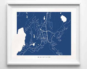 Whistler Map, Canada Print, Whistler Print, Whistler Poster, Canada Poster, Dorm Wall Decor, Office Wall Art, Christmas Gift